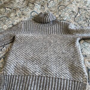 long grey sweater